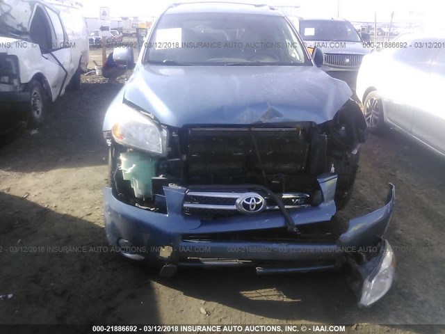 JTMBK31V675023892 - 2007 TOYOTA RAV4 LIMITED BLUE photo 6