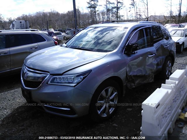 5FRYD4H95GB060514 - 2016 ACURA MDX ADVANCE SILVER photo 2