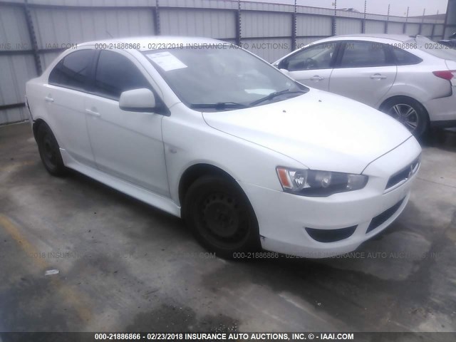 JA32U2FU8EU014181 - 2014 MITSUBISHI LANCER ES/ES SPORT WHITE photo 1