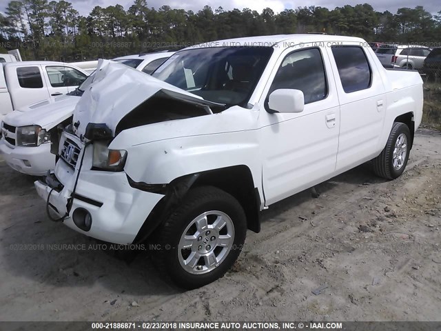 2HJYK16498H532346 - 2008 HONDA RIDGELINE RTS WHITE photo 2