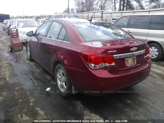 1G1PF5SC1C7193913 - 2012 CHEVROLET CRUZE LT RED photo 3