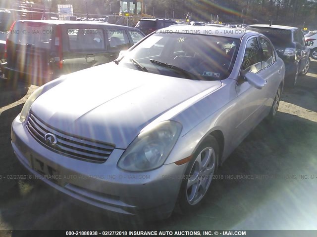 JNKCV51E93M020460 - 2003 INFINITI G35 SILVER photo 2