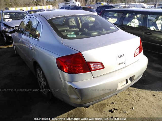 JNKCV51E93M020460 - 2003 INFINITI G35 SILVER photo 3