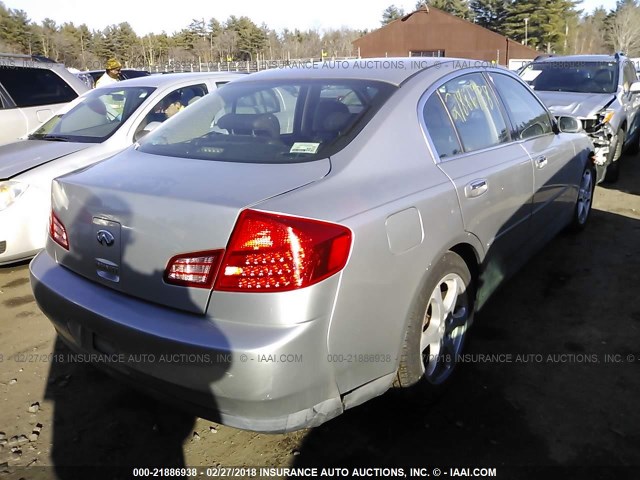 JNKCV51E93M020460 - 2003 INFINITI G35 SILVER photo 4