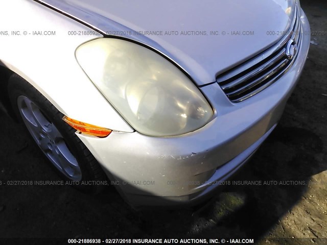 JNKCV51E93M020460 - 2003 INFINITI G35 SILVER photo 6