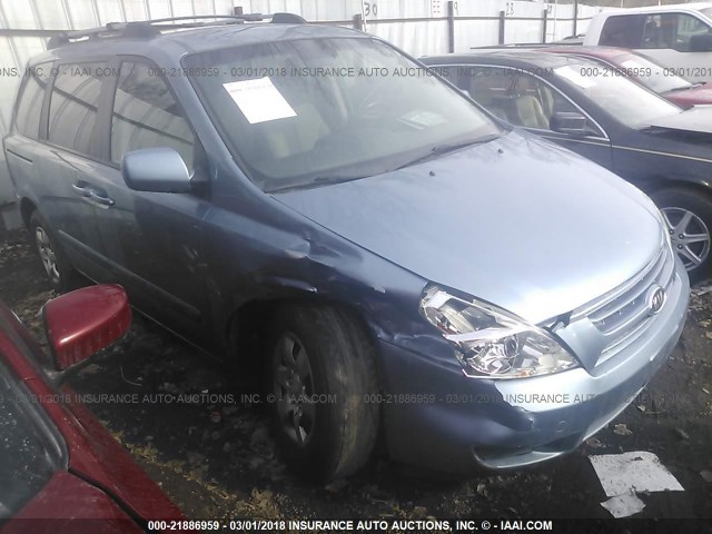 KNDMB133486248428 - 2008 KIA SEDONA BLUE photo 1