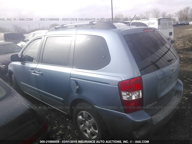 KNDMB133486248428 - 2008 KIA SEDONA BLUE photo 3