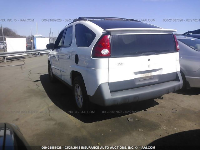 3G7DA03EX3S562568 - 2003 PONTIAC AZTEK WHITE photo 3