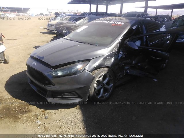 1FADP3L94HL260653 - 2017 FORD FOCUS ST GRAY photo 2