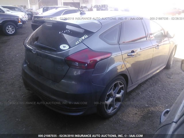 1FADP3L94HL260653 - 2017 FORD FOCUS ST GRAY photo 4