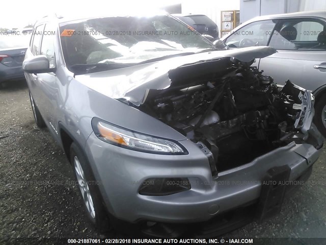 1C4PJLCB8EW123222 - 2014 JEEP CHEROKEE LATITUDE GRAY photo 1