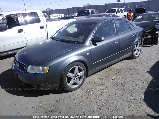 WAUJC68E52A307074 - 2002 AUDI A4 1.8T GRAY photo 2