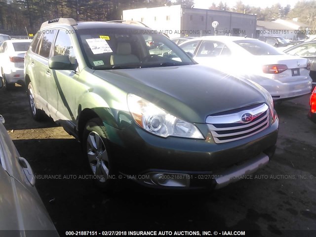 4S4BRBKC5B3313477 - 2011 SUBARU OUTBACK 2.5I LIMITED GREEN photo 1