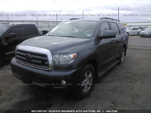 5TDBW5G10GS128569 - 2016 TOYOTA SEQUOIA SR5 GRAY photo 2