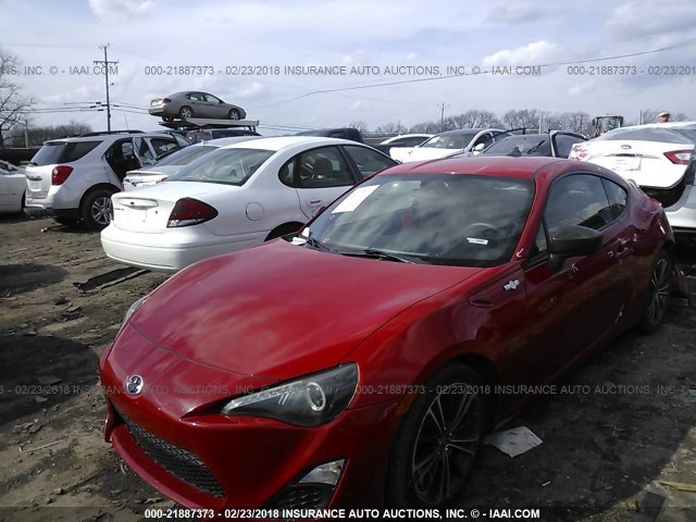 JF1ZNAA13D2709849 - 2013 TOYOTA SCION FR-S RED photo 2