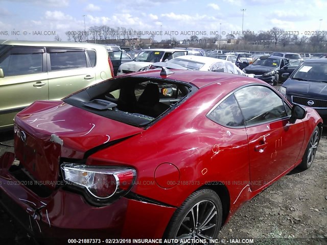 JF1ZNAA13D2709849 - 2013 TOYOTA SCION FR-S RED photo 4