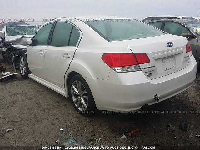 4S3BMBC61D3040813 - 2013 SUBARU LEGACY 2.5I PREMIUM WHITE photo 3