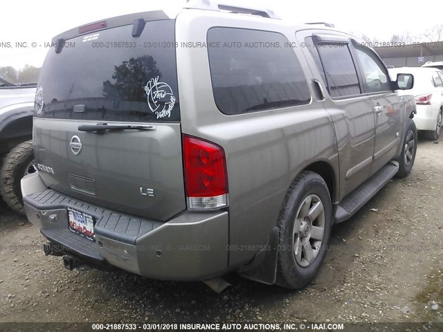 5N1AA08A06N735423 - 2006 NISSAN ARMADA SE/LE GRAY photo 4