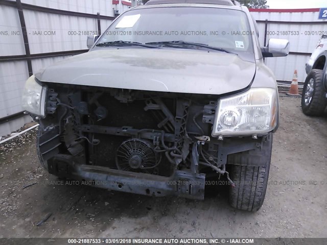 5N1AA08A06N735423 - 2006 NISSAN ARMADA SE/LE GRAY photo 6