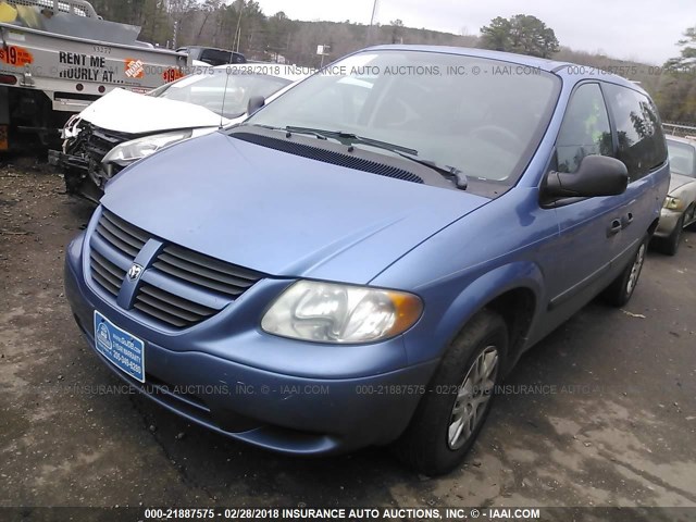 1D4GP24R87B246634 - 2007 DODGE GRAND CARAVAN SE BLUE photo 2