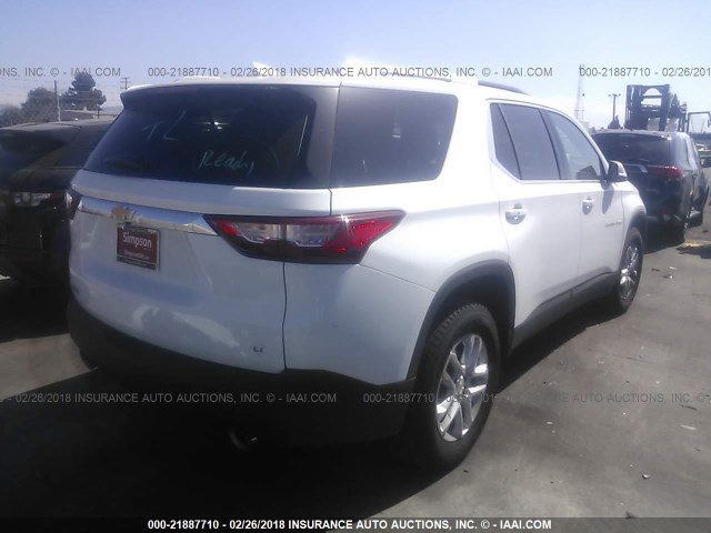 1GNERGKW5JJ152168 - 2018 CHEVROLET TRAVERSE LT WHITE photo 4