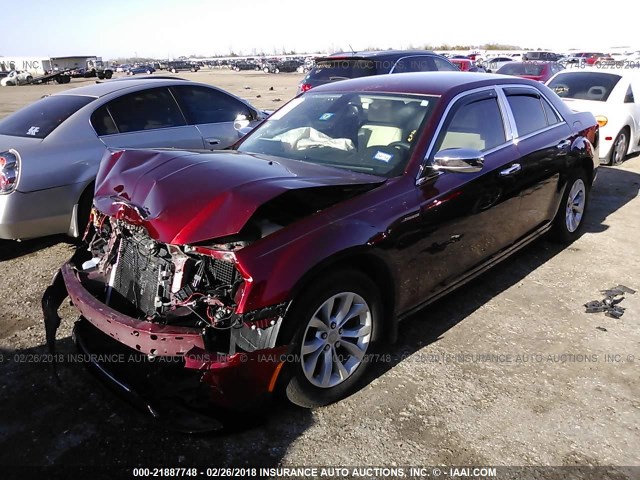 2C3CCAAG8FH867953 - 2015 CHRYSLER 300 LIMITED MAROON photo 2