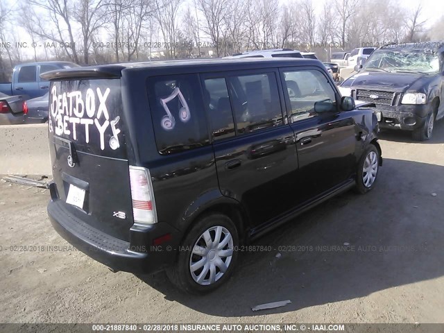 JTLKT324650219171 - 2005 TOYOTA SCION XB BLACK photo 4