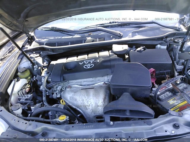 4T1BF3EK5AU010581 - 2010 TOYOTA CAMRY SE/LE/XLE GRAY photo 10