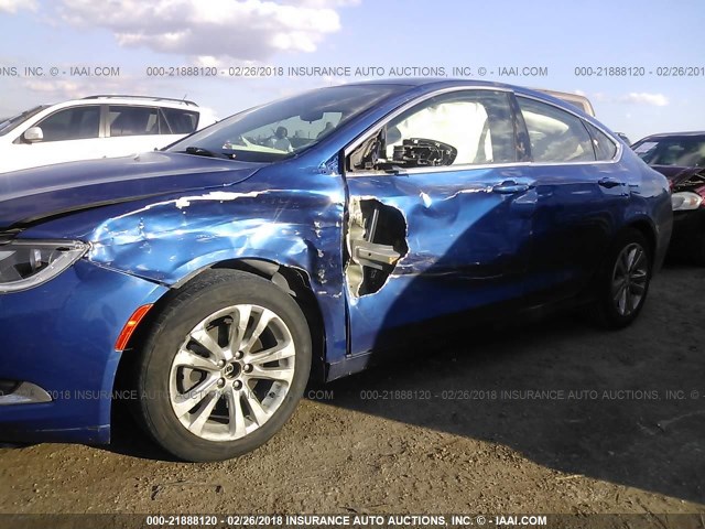 1C3CCCAB3FN692177 - 2015 CHRYSLER 200 LIMITED BLUE photo 6