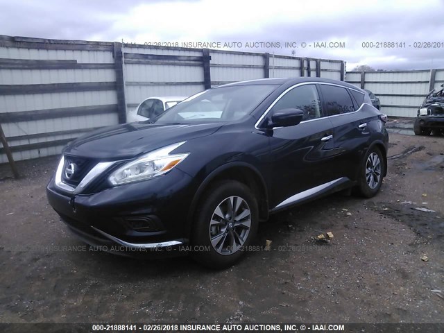 5N1AZ2MG7HN149187 - 2017 NISSAN MURANO S/SL/SV/PLATINUM BLACK photo 2