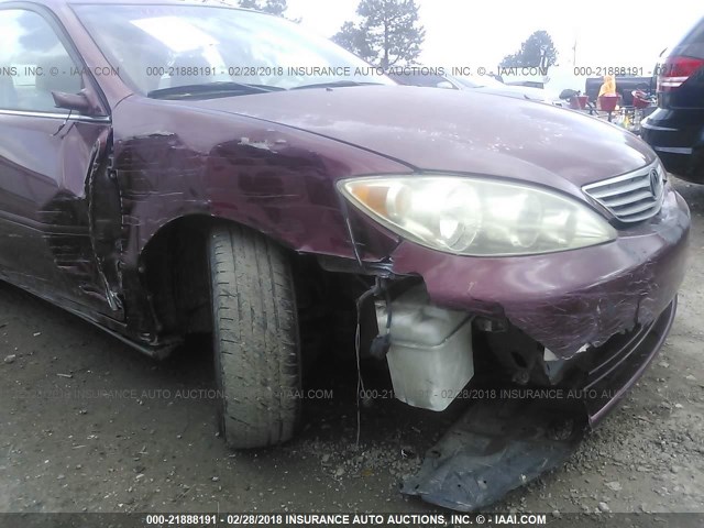 4T1BE32K45U029104 - 2005 TOYOTA CAMRY LE/XLE/SE 红色 照片 6