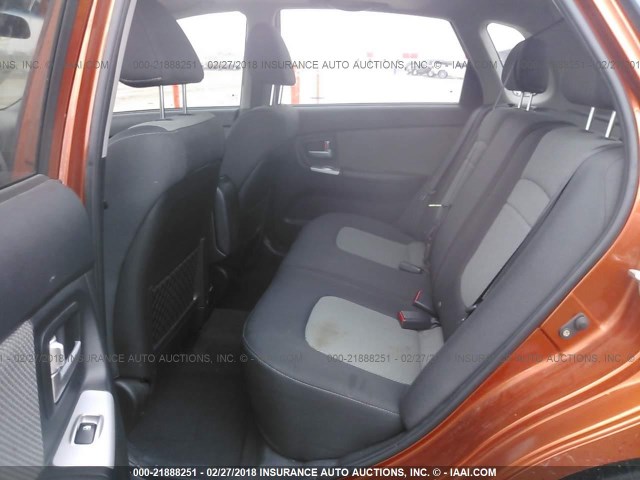 KNAFE161385012446 - 2008 KIA SPECTRA5 5 SX ORANGE photo 8