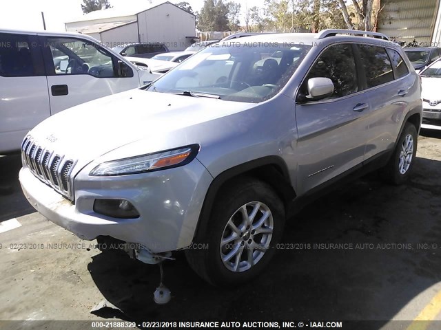 1C4PJMCB5EW171721 - 2014 JEEP CHEROKEE LATITUDE SILVER photo 2