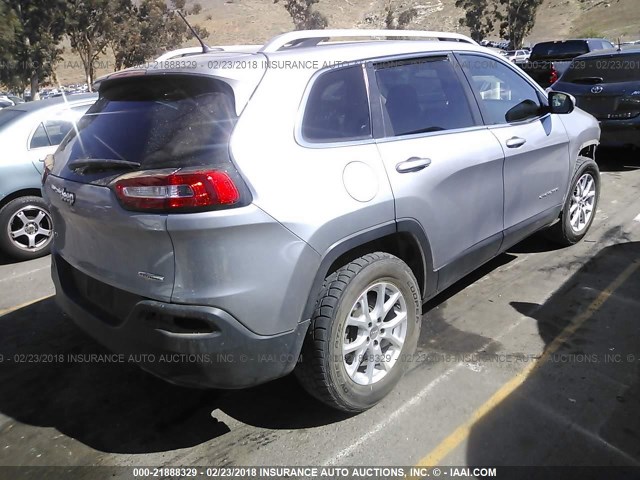 1C4PJMCB5EW171721 - 2014 JEEP CHEROKEE LATITUDE SILVER photo 4