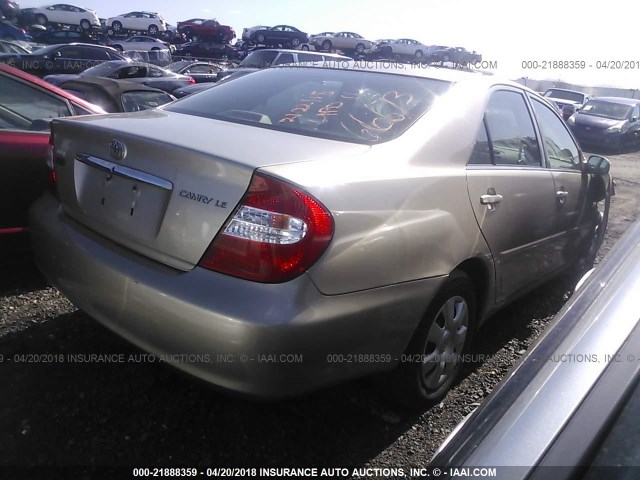 4T1BE32K93U694660 - 2003 TOYOTA CAMRY LE/XLE/SE TAN photo 4