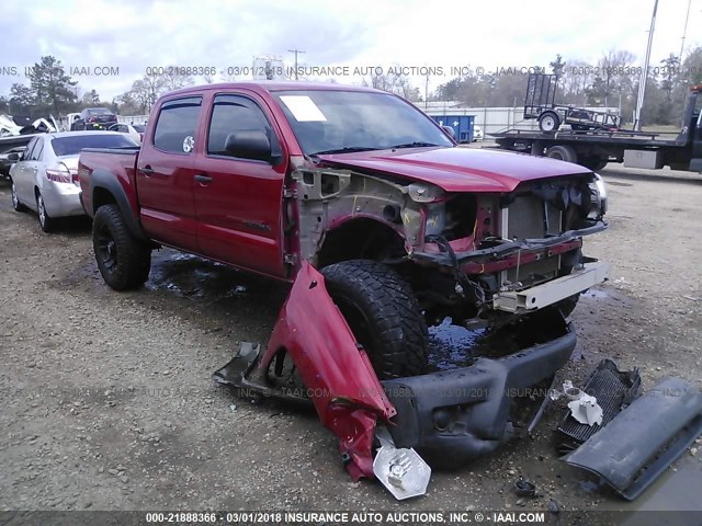 5TFLU4EN8DX071053 - 2013 TOYOTA TACOMA DOUBLE CAB RED photo 1