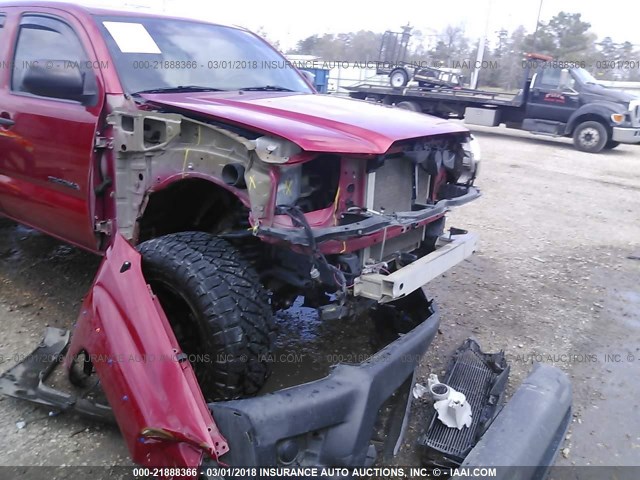 5TFLU4EN8DX071053 - 2013 TOYOTA TACOMA DOUBLE CAB წითელი ფოტო 6