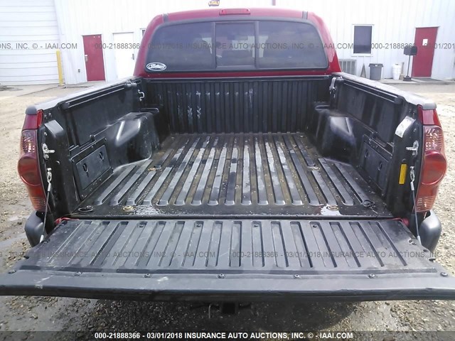 5TFLU4EN8DX071053 - 2013 TOYOTA TACOMA DOUBLE CAB RED photo 8