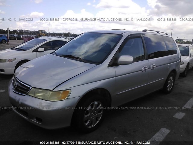 5FNRL18934B041284 - 2004 HONDA ODYSSEY EXL ვერცხლისფერი ფოტო 2