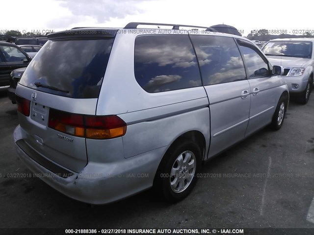 5FNRL18934B041284 - 2004 HONDA ODYSSEY EXL ვერცხლისფერი ფოტო 4