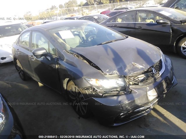 19XFB2F97EE259377 - 2014 HONDA CIVIC EXL GRAY photo 1