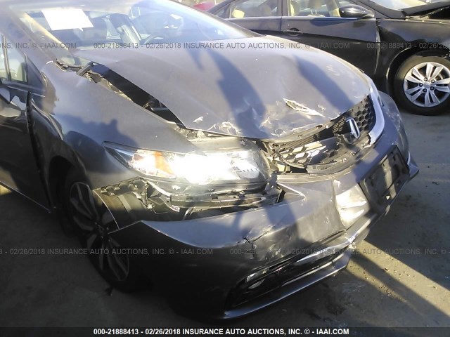 19XFB2F97EE259377 - 2014 HONDA CIVIC EXL GRAY photo 6
