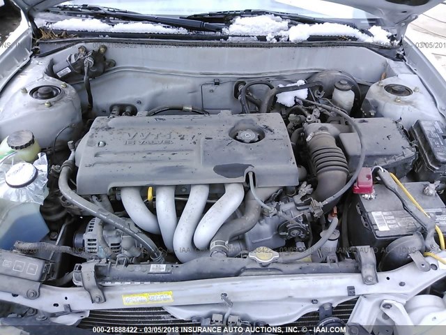 1NXBR12E12Z623549 - 2002 TOYOTA COROLLA CE/LE/S SILVER photo 10