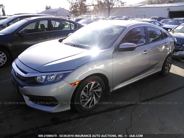 2HGFC2F78GH536512 - 2016 HONDA CIVIC EX SILVER photo 2