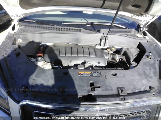 1GKKRRKD3DJ180131 - 2013 GMC ACADIA SLT-1 Blanc photo 10