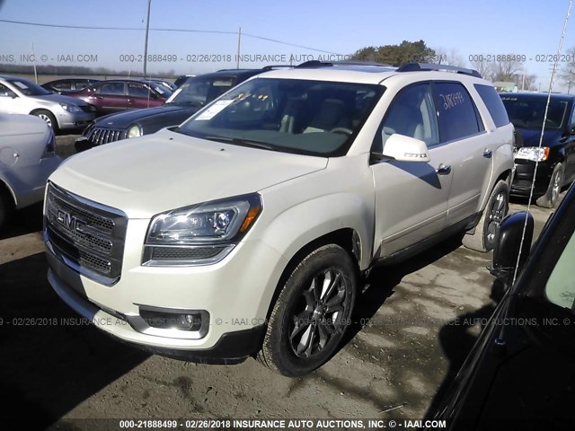 1GKKRRKD3DJ180131 - 2013 GMC ACADIA SLT-1 Blanc photo 2