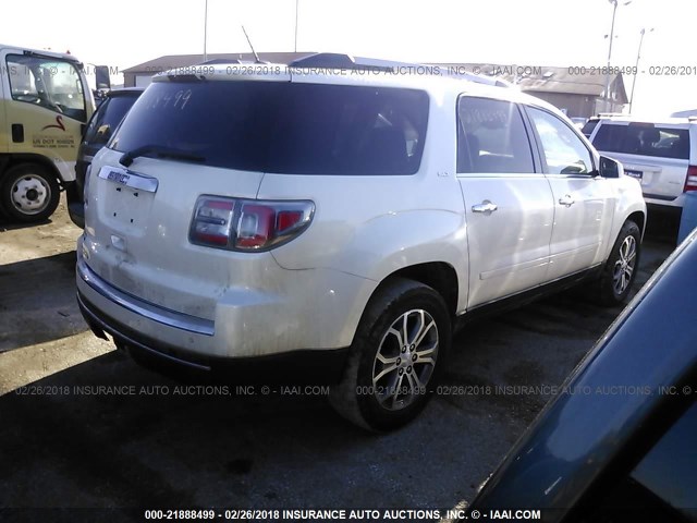 1GKKRRKD3DJ180131 - 2013 GMC ACADIA SLT-1 WHITE photo 4