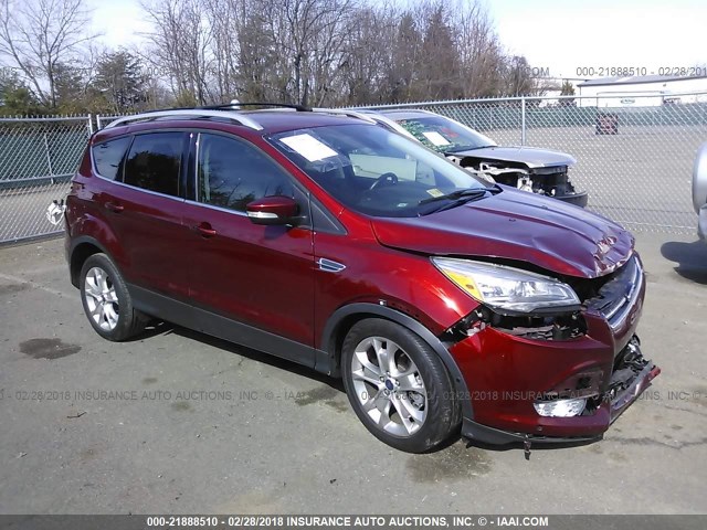 1FMCU9JX6EUC14391 - 2014 FORD ESCAPE TITANIUM RED photo 1