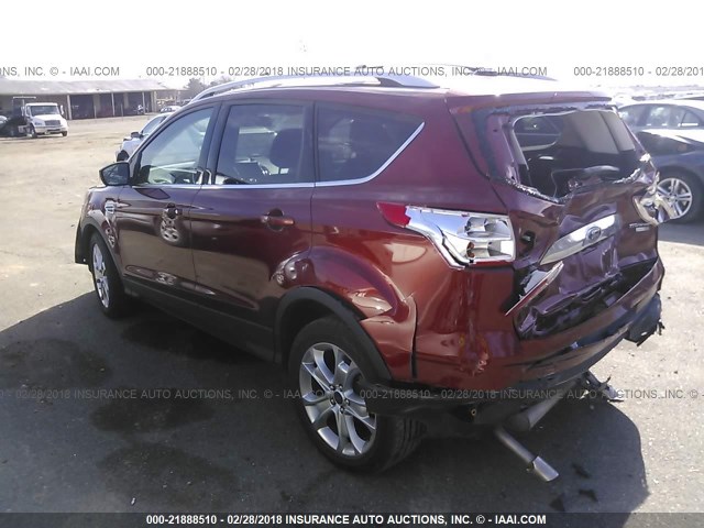 1FMCU9JX6EUC14391 - 2014 FORD ESCAPE TITANIUM RED photo 3