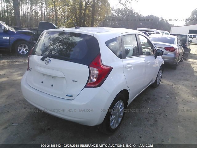 3N1CE2CP3GL356705 - 2016 NISSAN VERSA NOTE S/S PLUS/SV/SL/SR WHITE photo 4